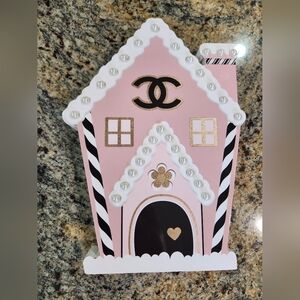 CHANEL Pink Gingerbread House Decor